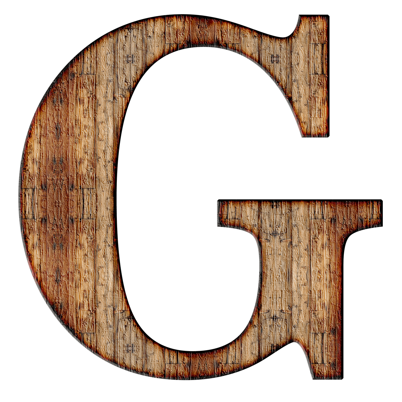 Wooden Capital Letter G