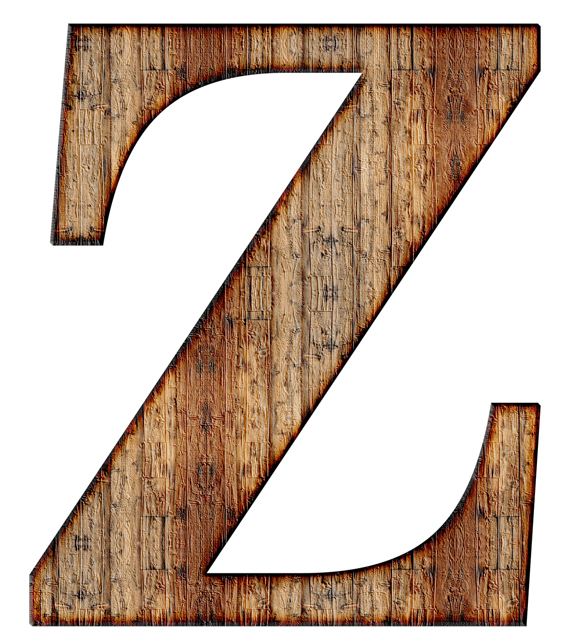 Wooden Capital Letter Z
