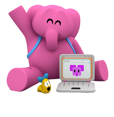 Elly Working on Computer