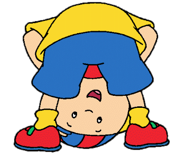 Caillou Looking Upside Down