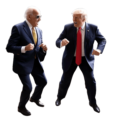 Joe Biden dancing with Donald Trump (AI image)