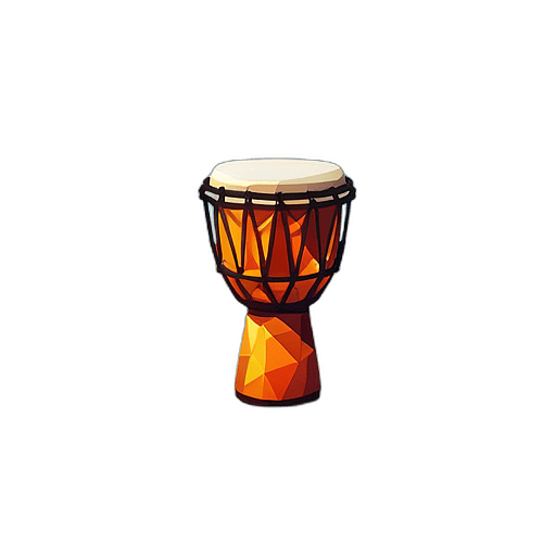 Low poly djembe app icon