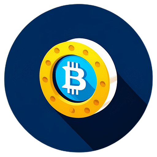 Crypto & Blockchain, Minimalist App Icon - Circle Icon Bevel Border