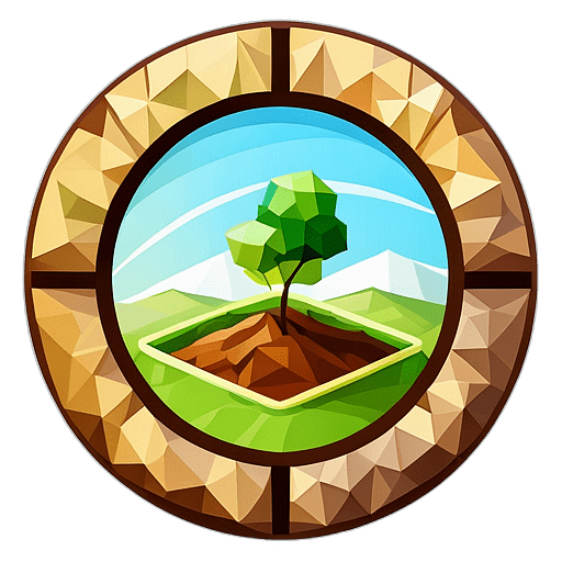 Gardening, Minimalist App Icon - Circle Icon Bevel Border