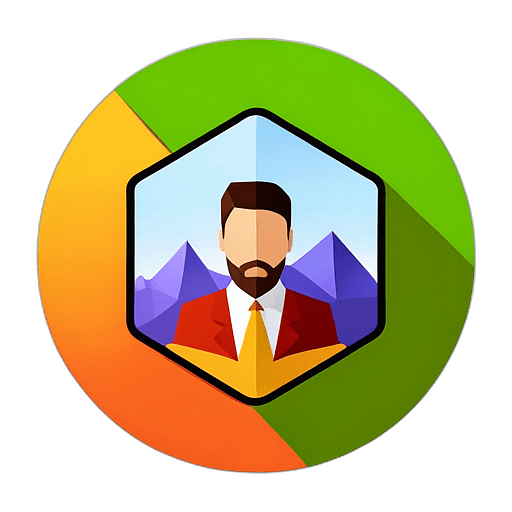 Seo Agency, Minimalist App Icon - Circle Icon Bevel Border