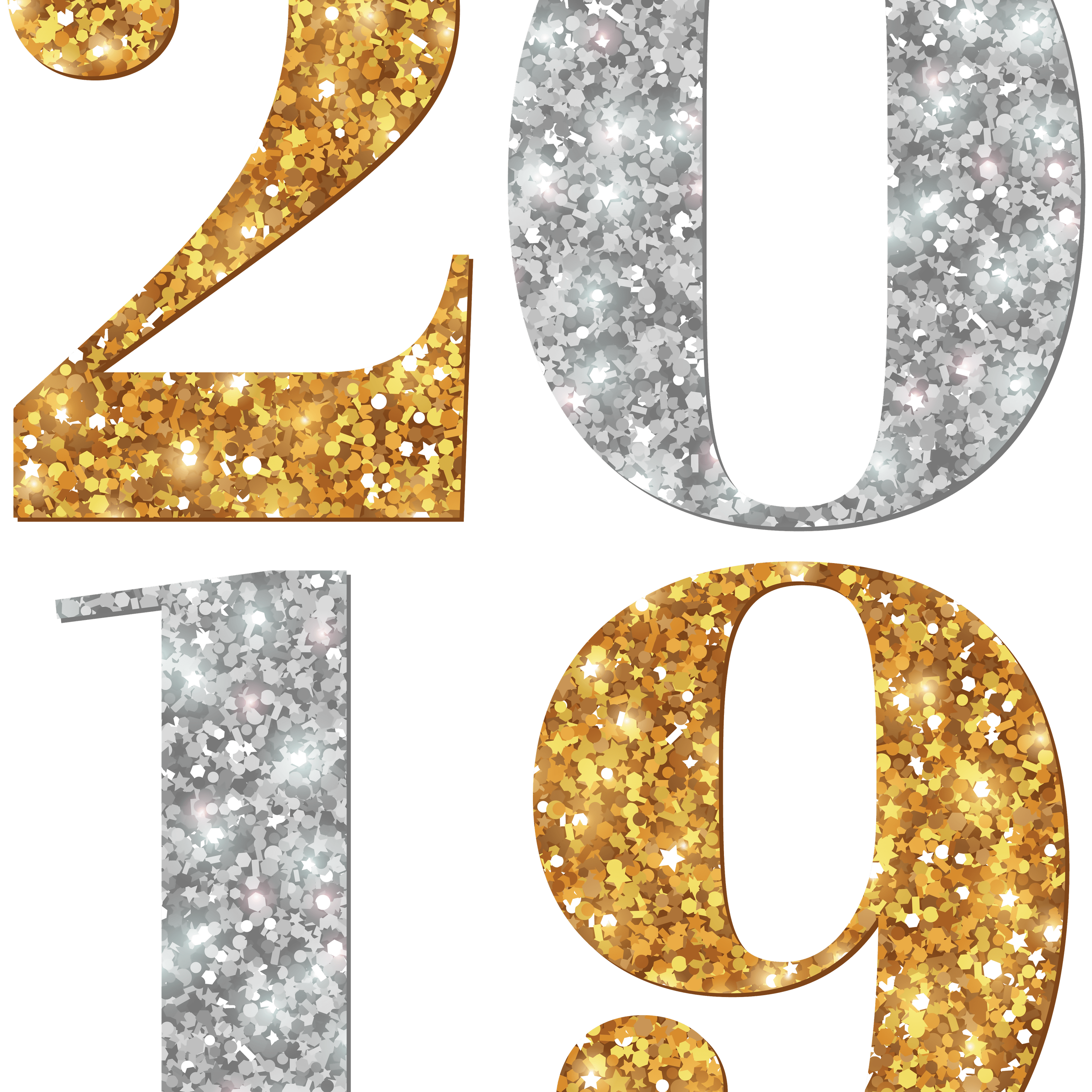 Silver and Gold 2019 Happy New Year