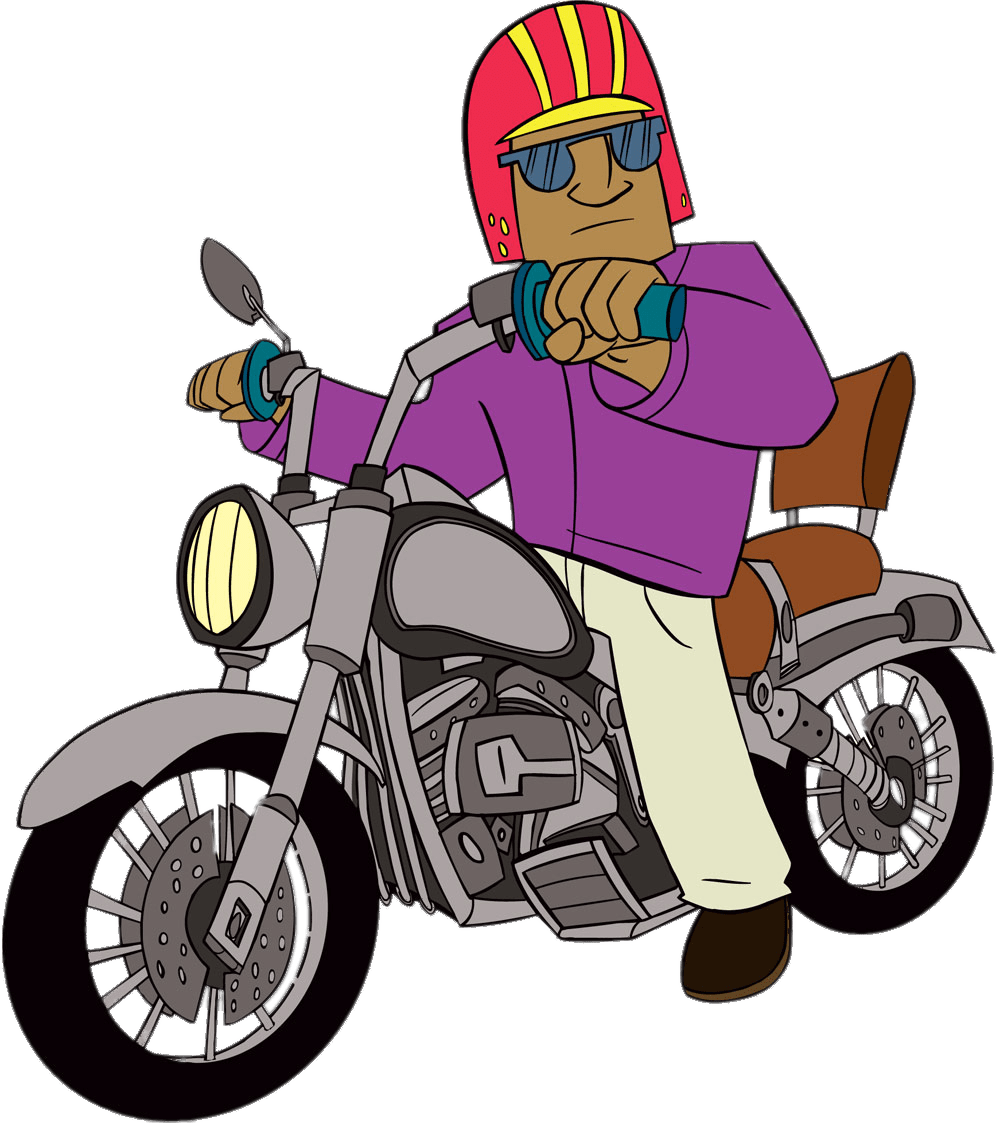 Harry Bollywood on His Motorcycle