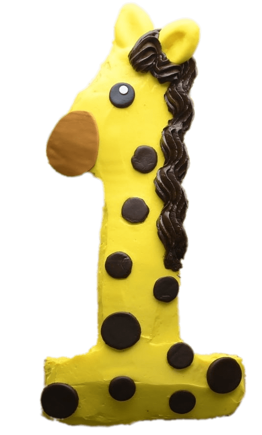 Giraffe Number 1 Cake