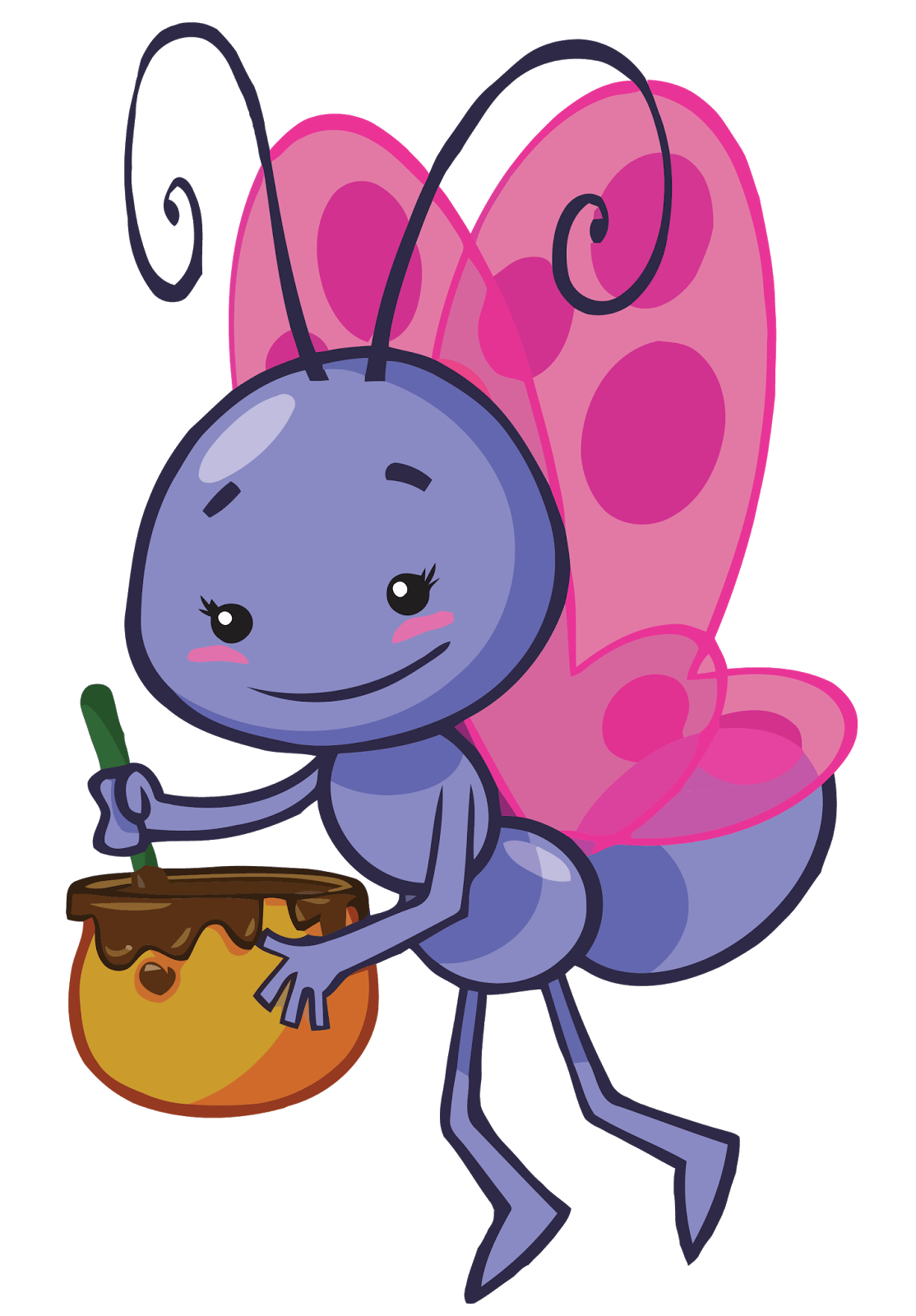 Lil Butterfly Holding A Pot