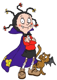 Mona the Vampire and Fang the Cat