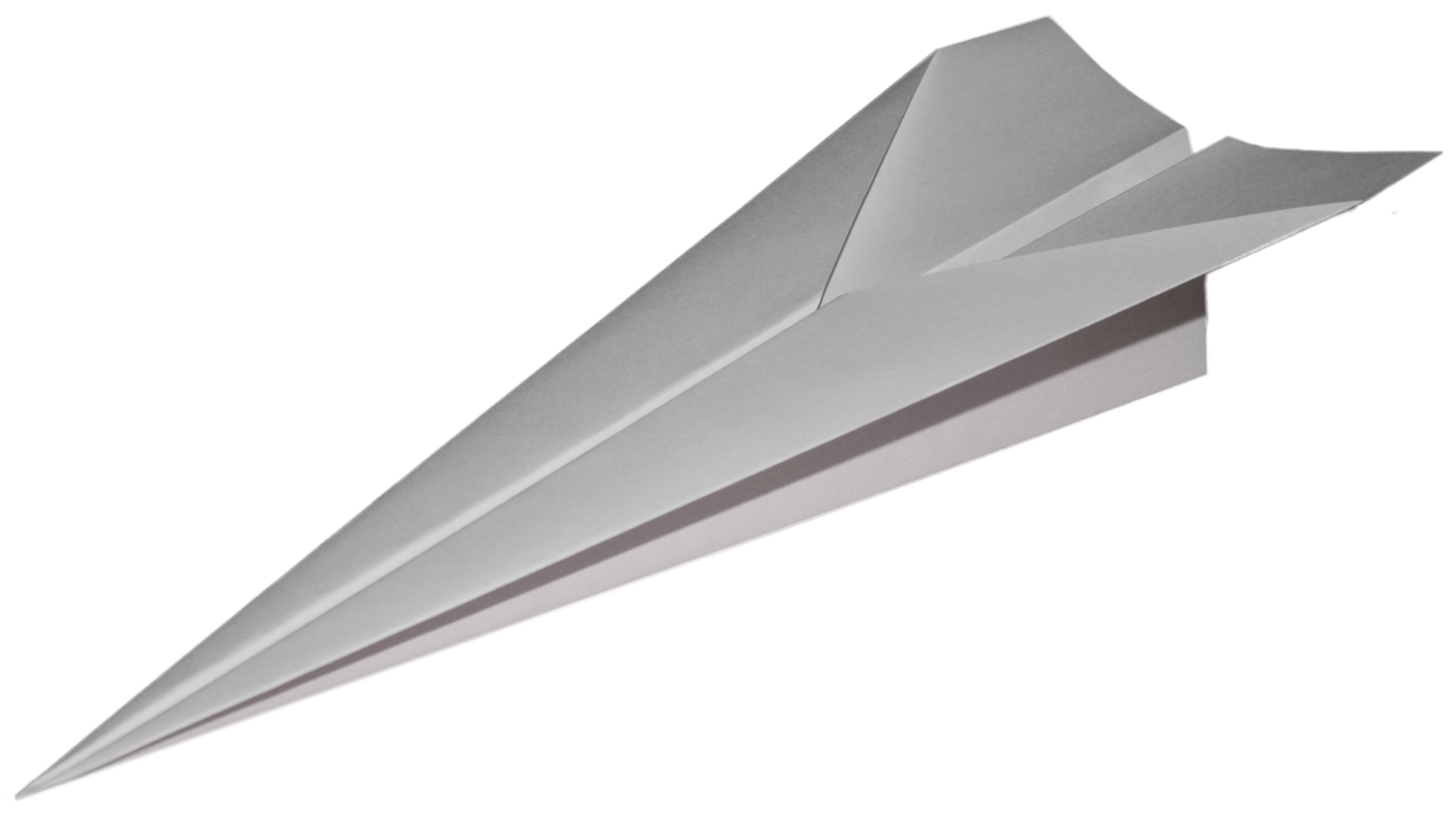 White Paper Plane Turned Downwards