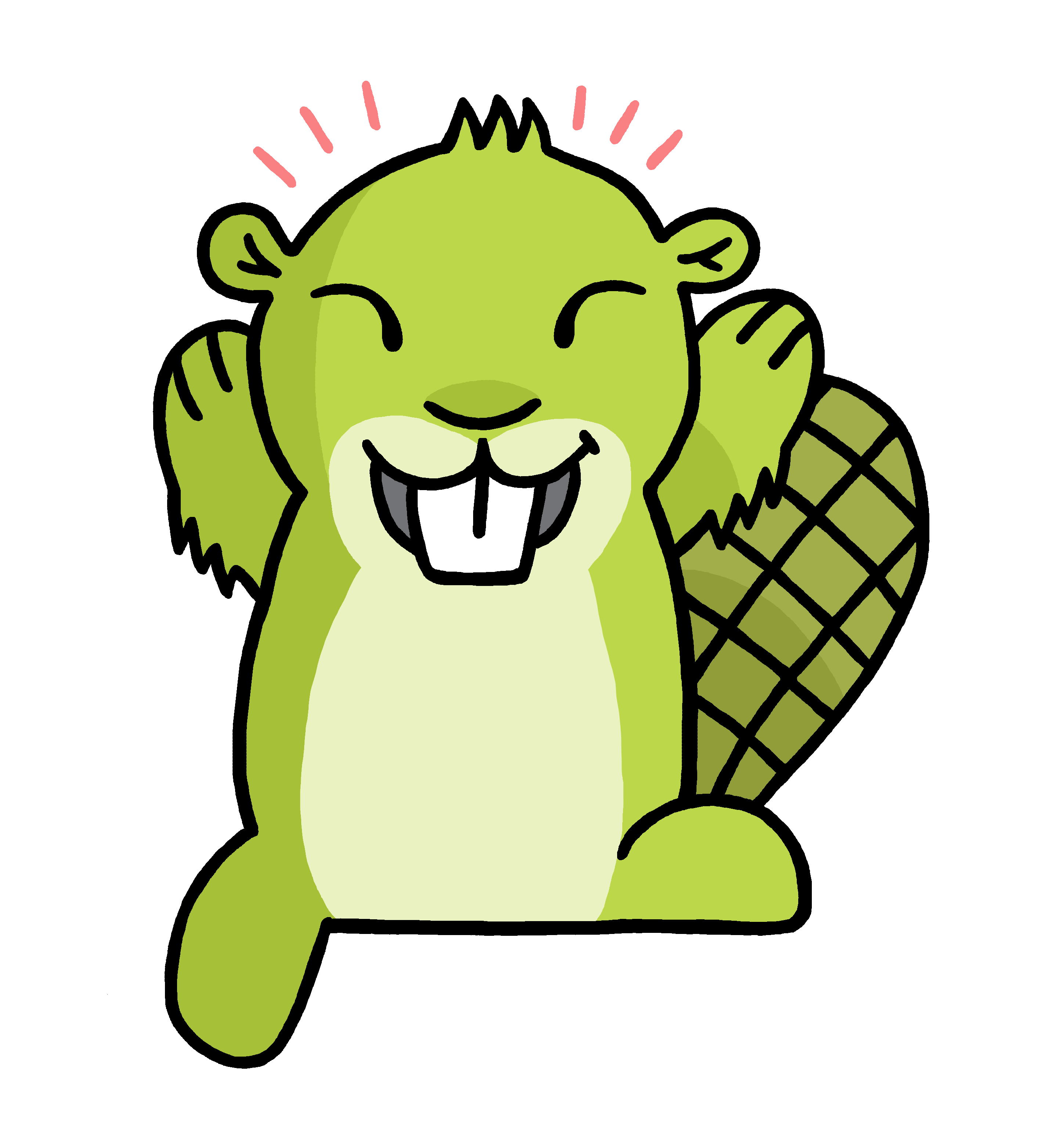 Happy Green Beaver