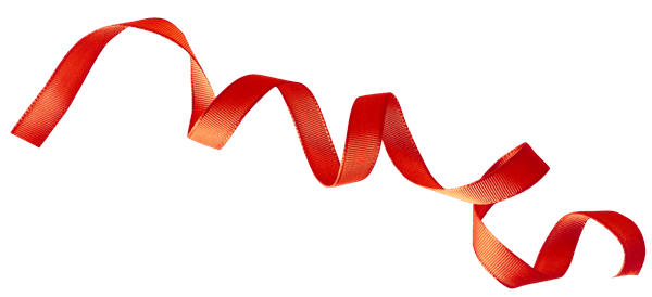 Curly Red Ribbon