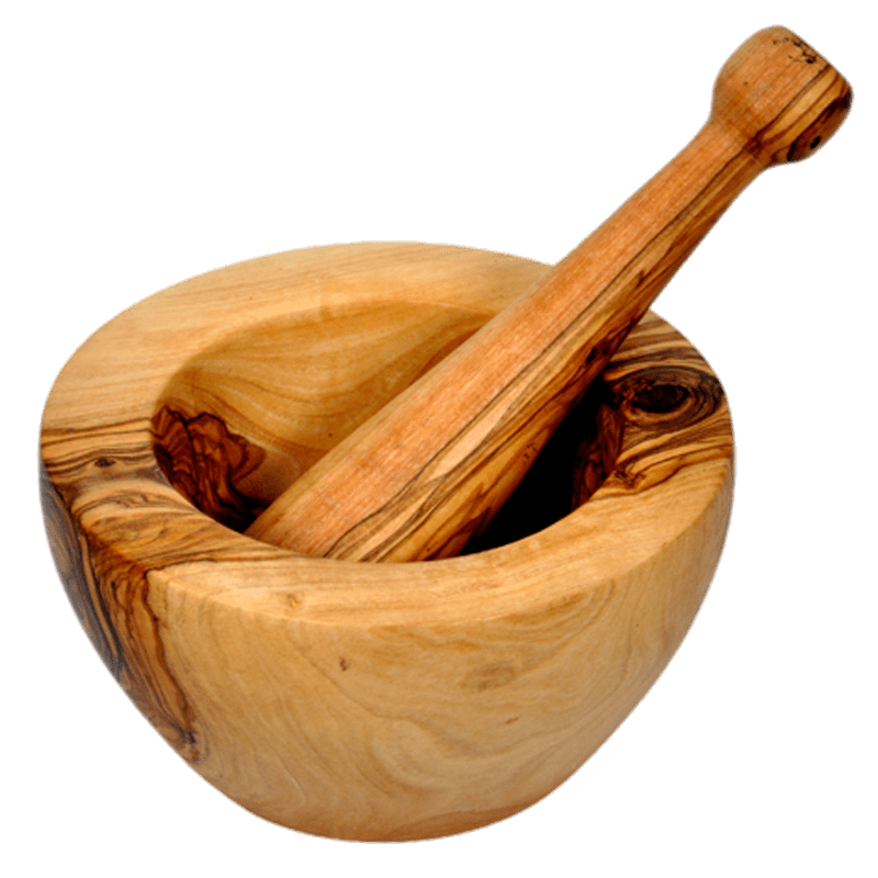 Wooden Pestle and Mortar