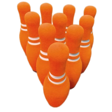 Orange Bowling Pin Set