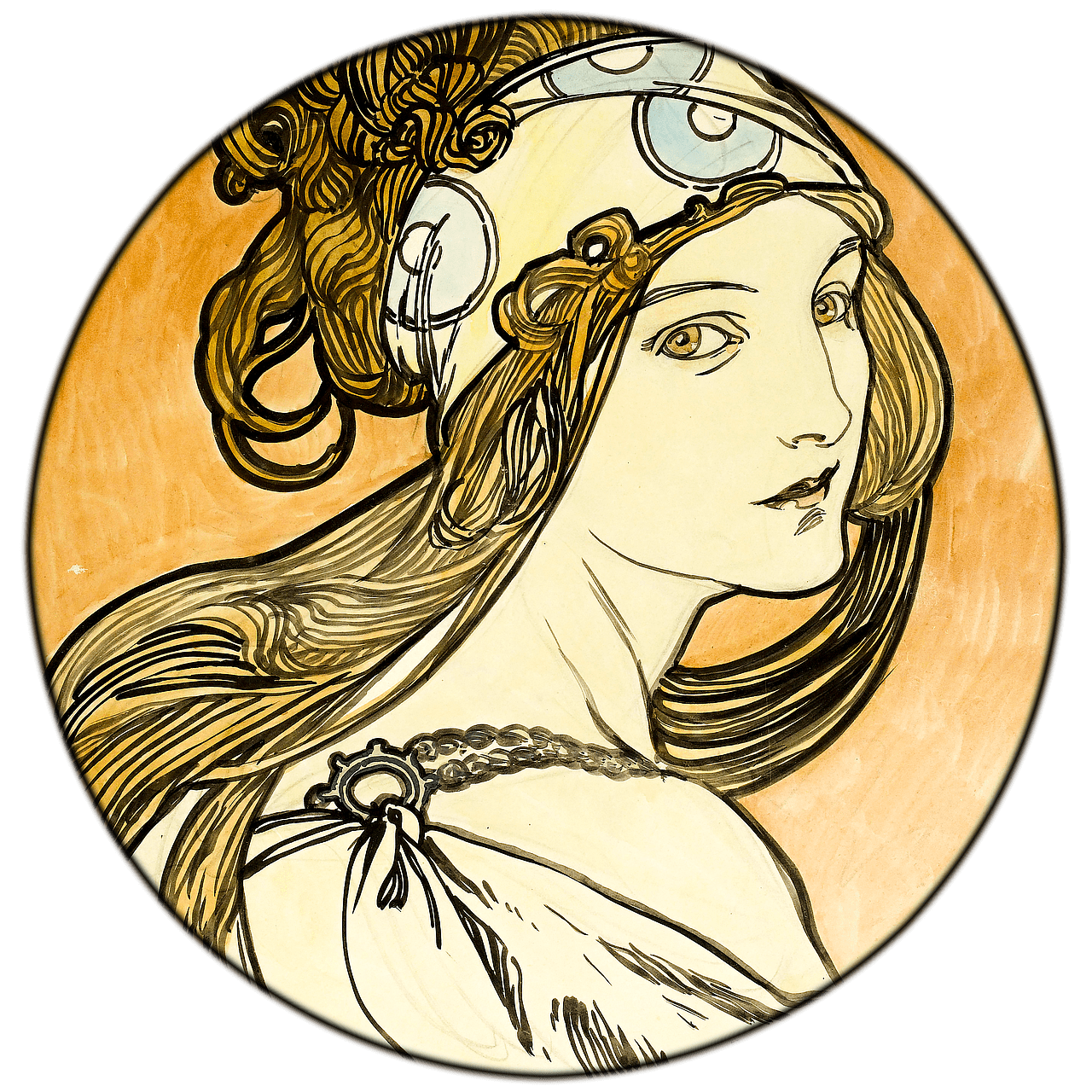 Art Nouveau Gypsy Bohemian Face Ornament