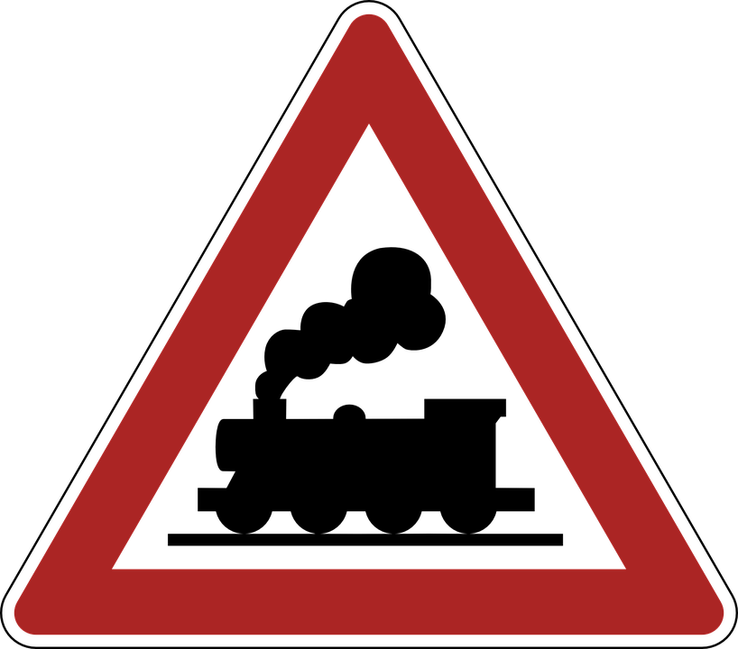Railway Crossing Road Sign