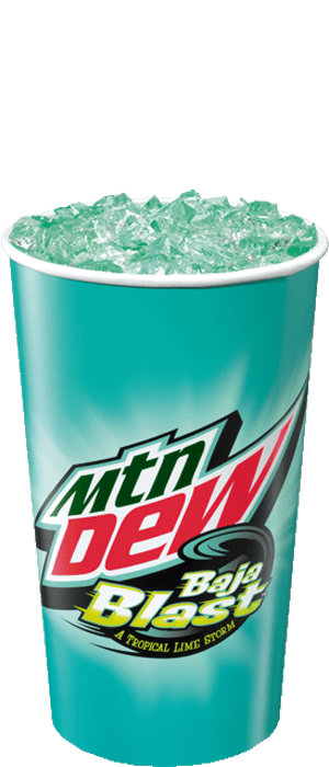 Mountain Dew Baja Blast In Paper Cup