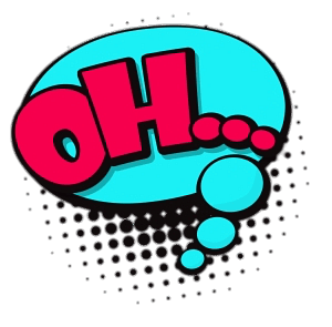 Oh... Blue Speech Bubble