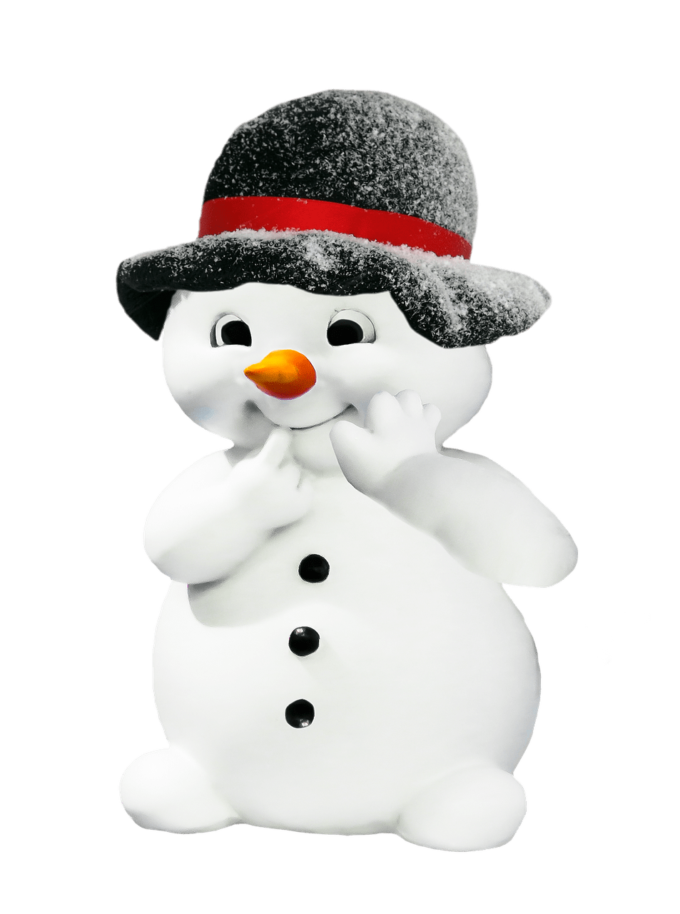 Snowman Black Hat