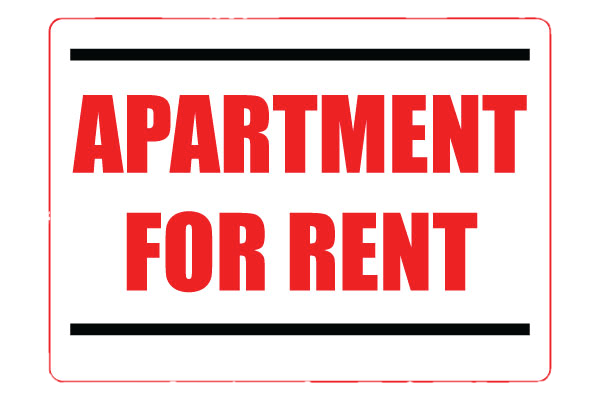 Apartment For Rent Sign