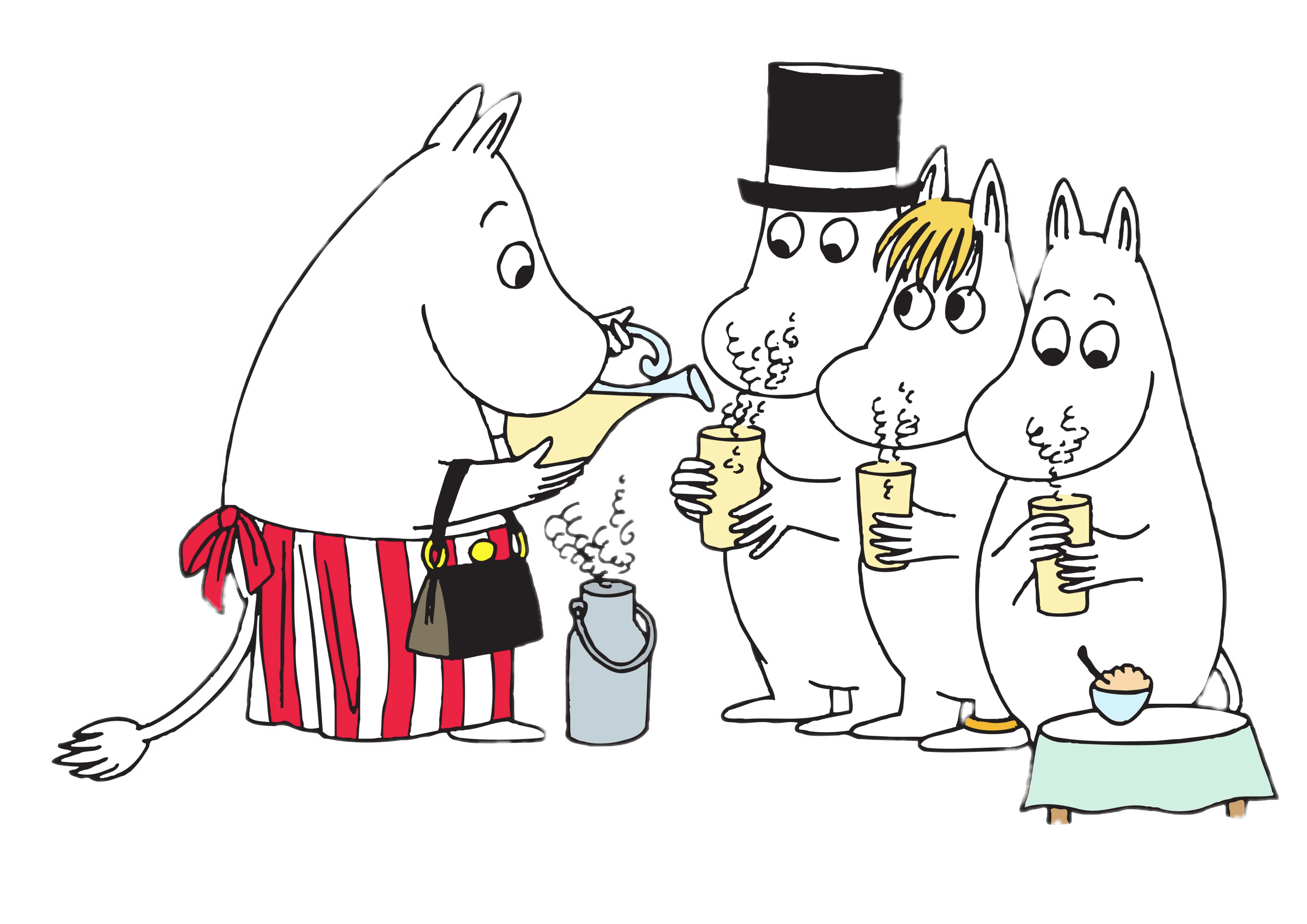 Moomin Family Drinking