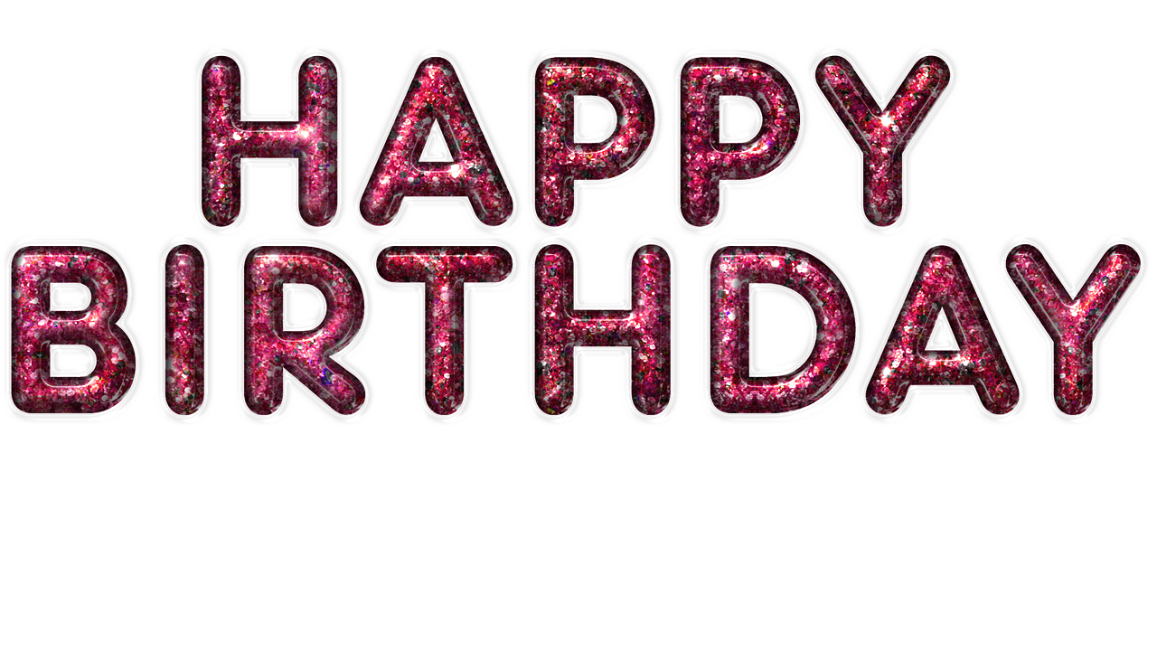 Happy Birthday Purple Letters