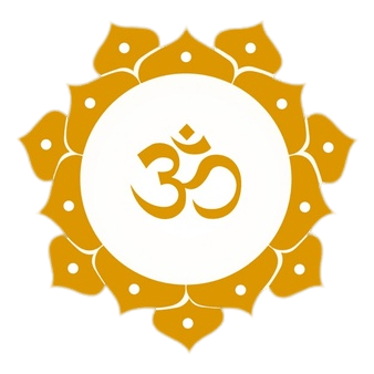Mantra Om In Golden Lotus Flower