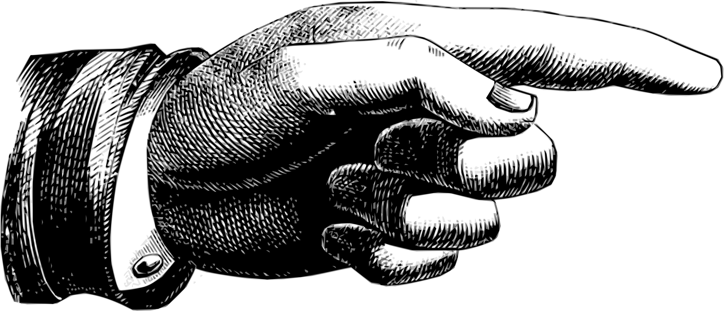 Large Victorian Pointing Finger