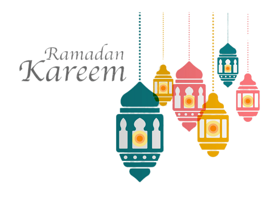 Ramadan Kareem Coloured Lanterns
