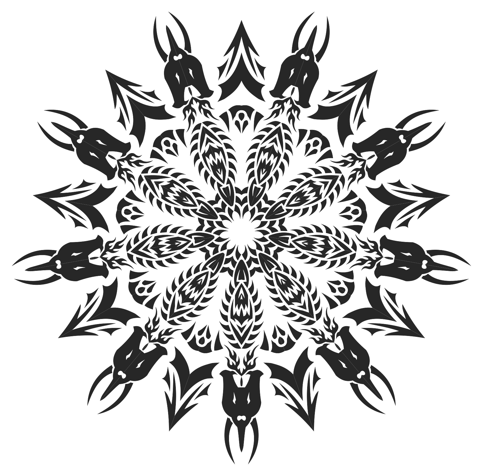 Tribal Mandala Tattoo