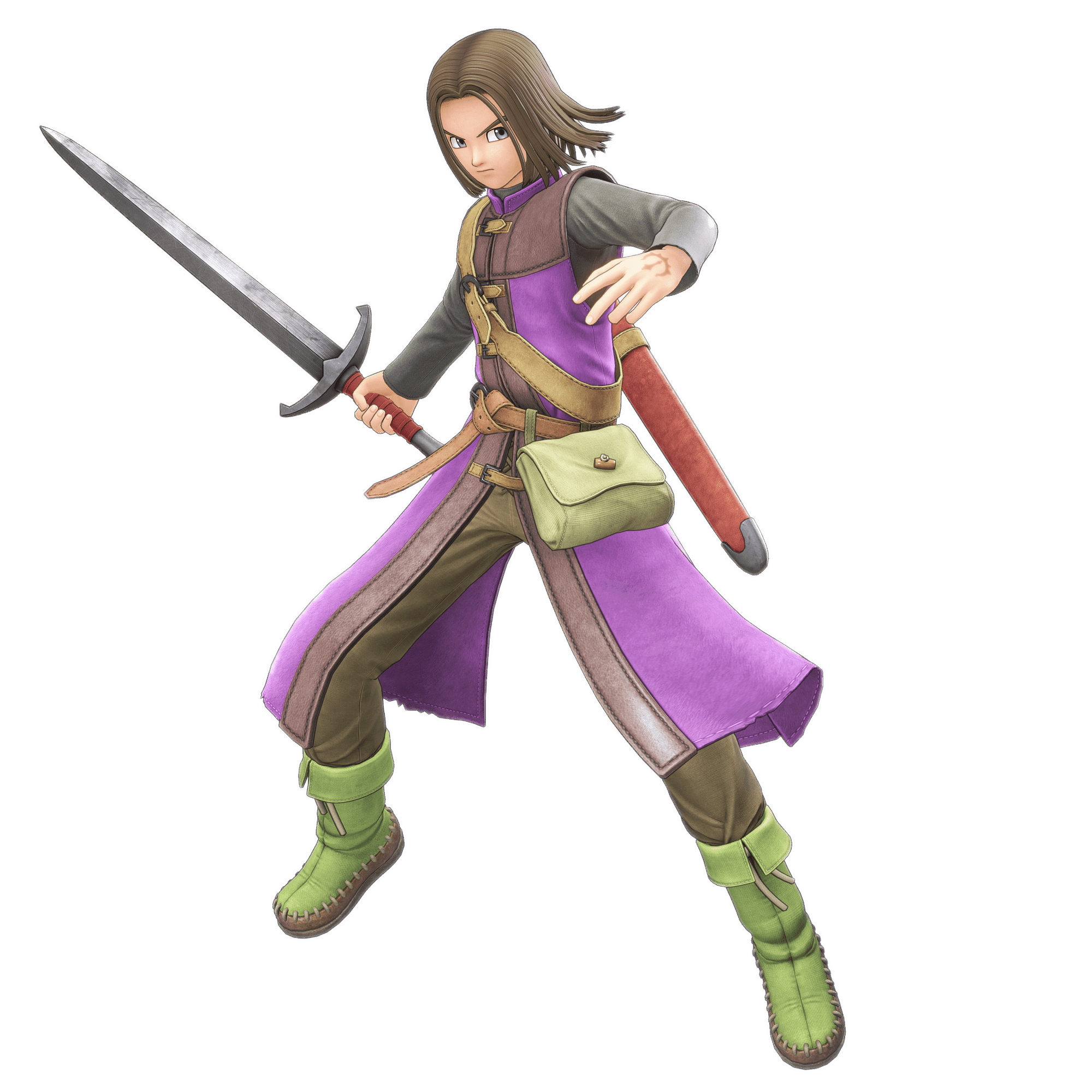 Dragon Quest (Dragon Warrior) Luminary attacking