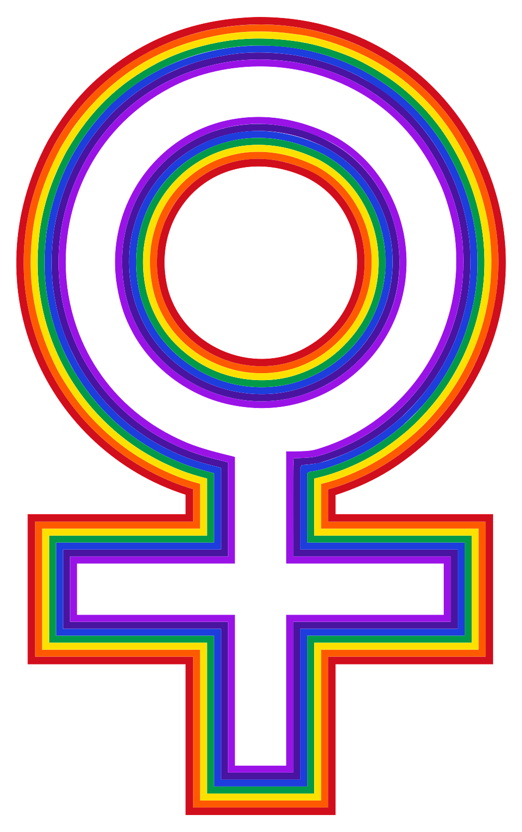 Female Symbol Rainbow