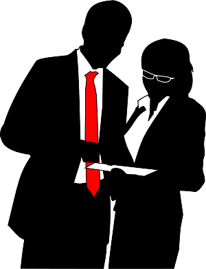 Man and Woman in the Office