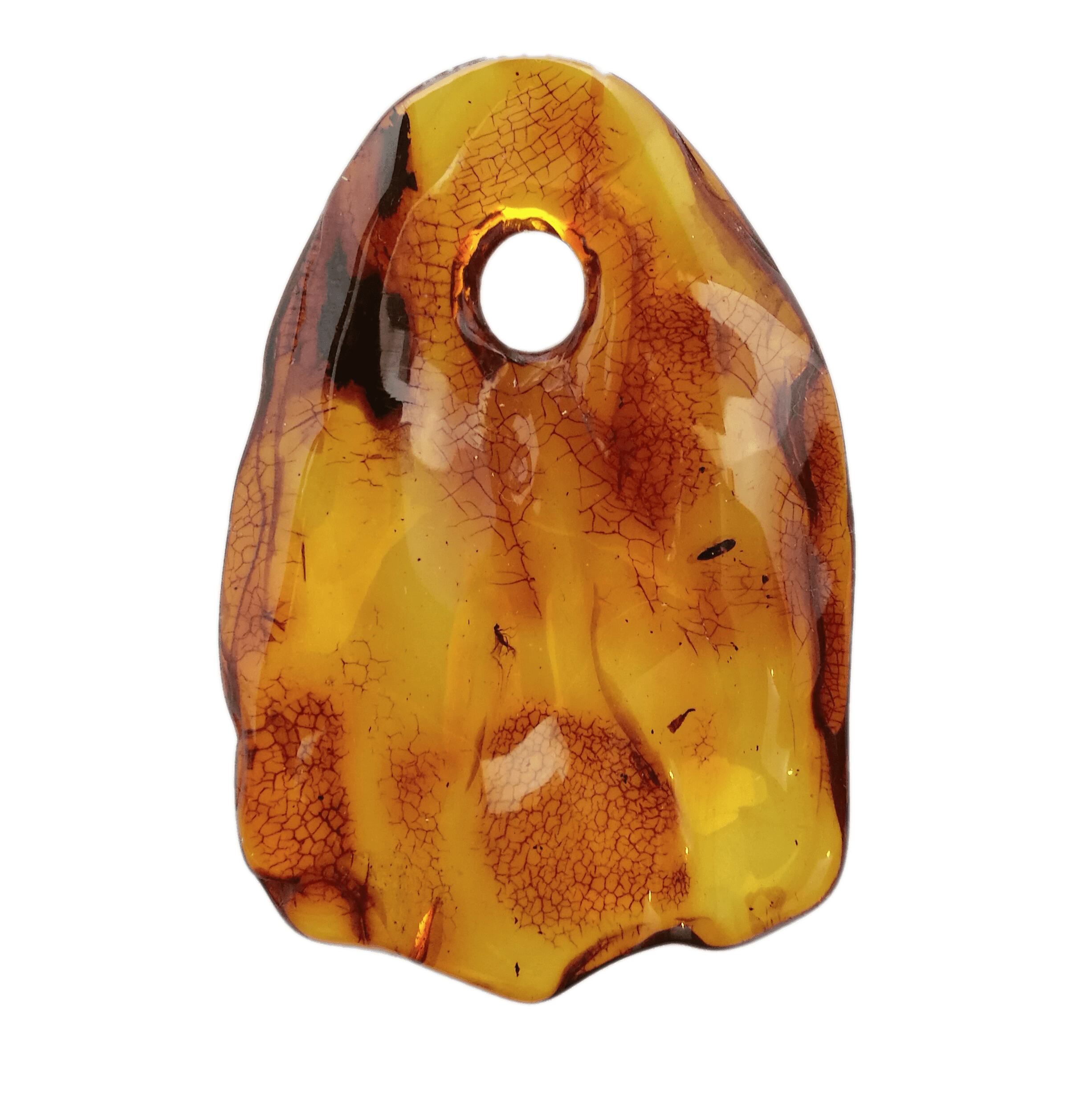 Amber Pendant With Small Insect