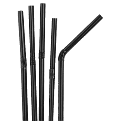 Black Bendy Straws