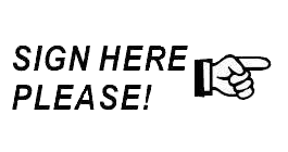 Vintage Sign Here Please Right