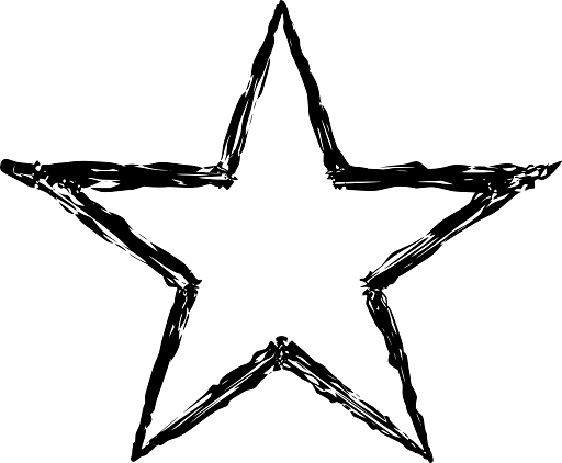 Star Outline Black Marker