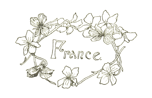 France Retro Floral Sign