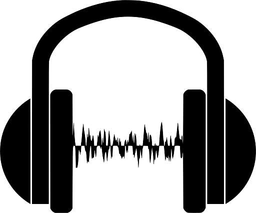 Abstract Silhouette of Headphones