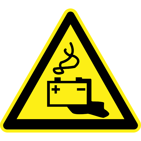 Alkaline Liquid Hazard Warning Sign