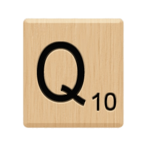 Scrabble Tile Q