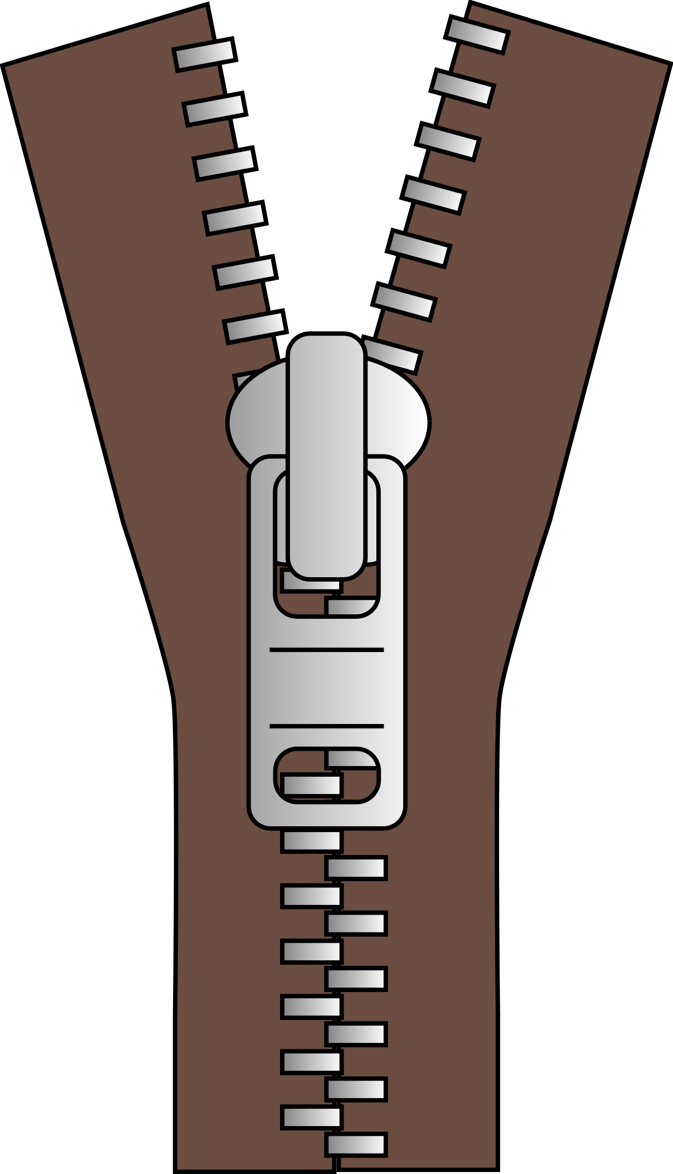 Brown Zipper Clipart