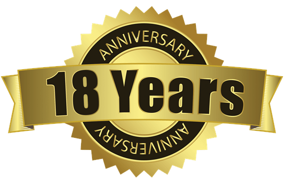 18 Years Anniversary Badge
