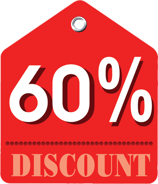 60% Discount Label