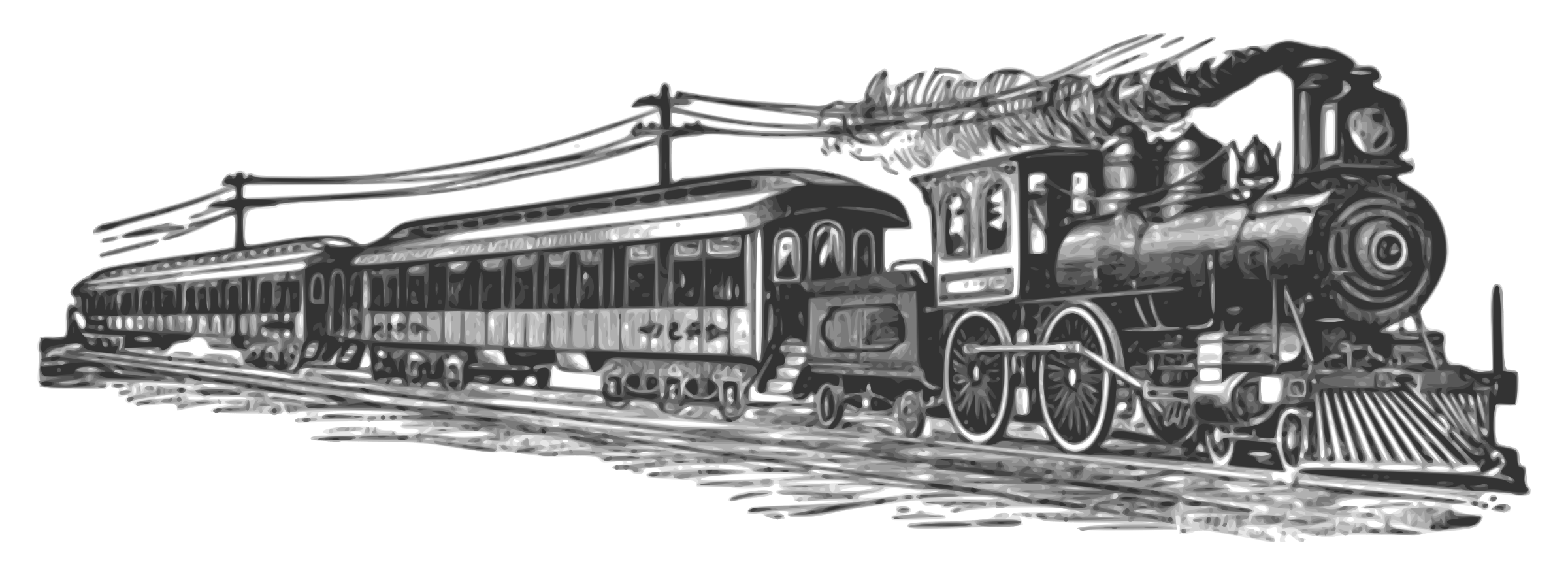 Far West Train Clipart