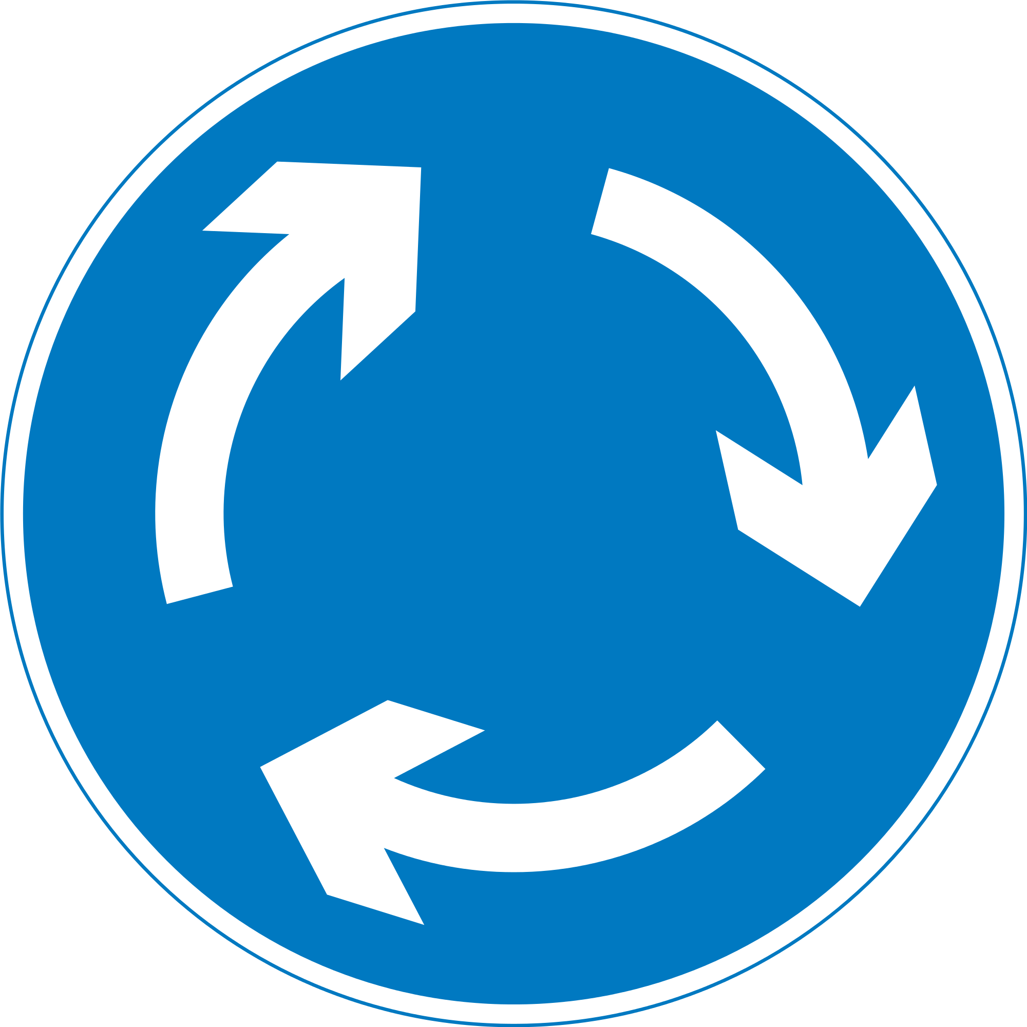 Roundabout Road Sign