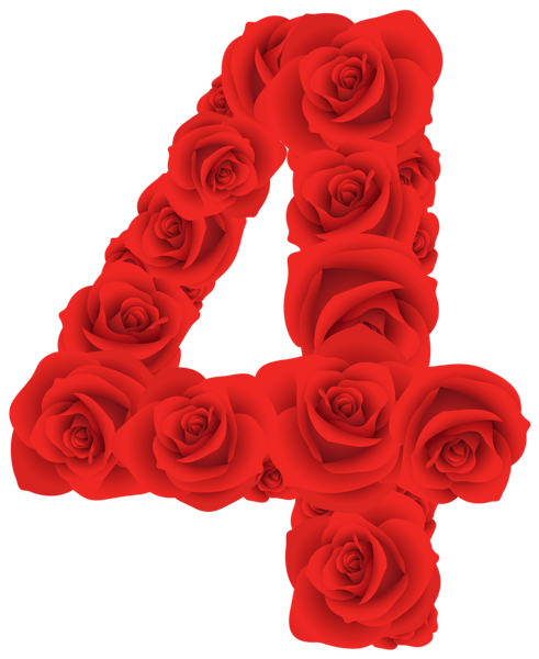 Red Roses Four Number