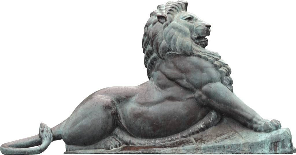 Bronze Lion Side View