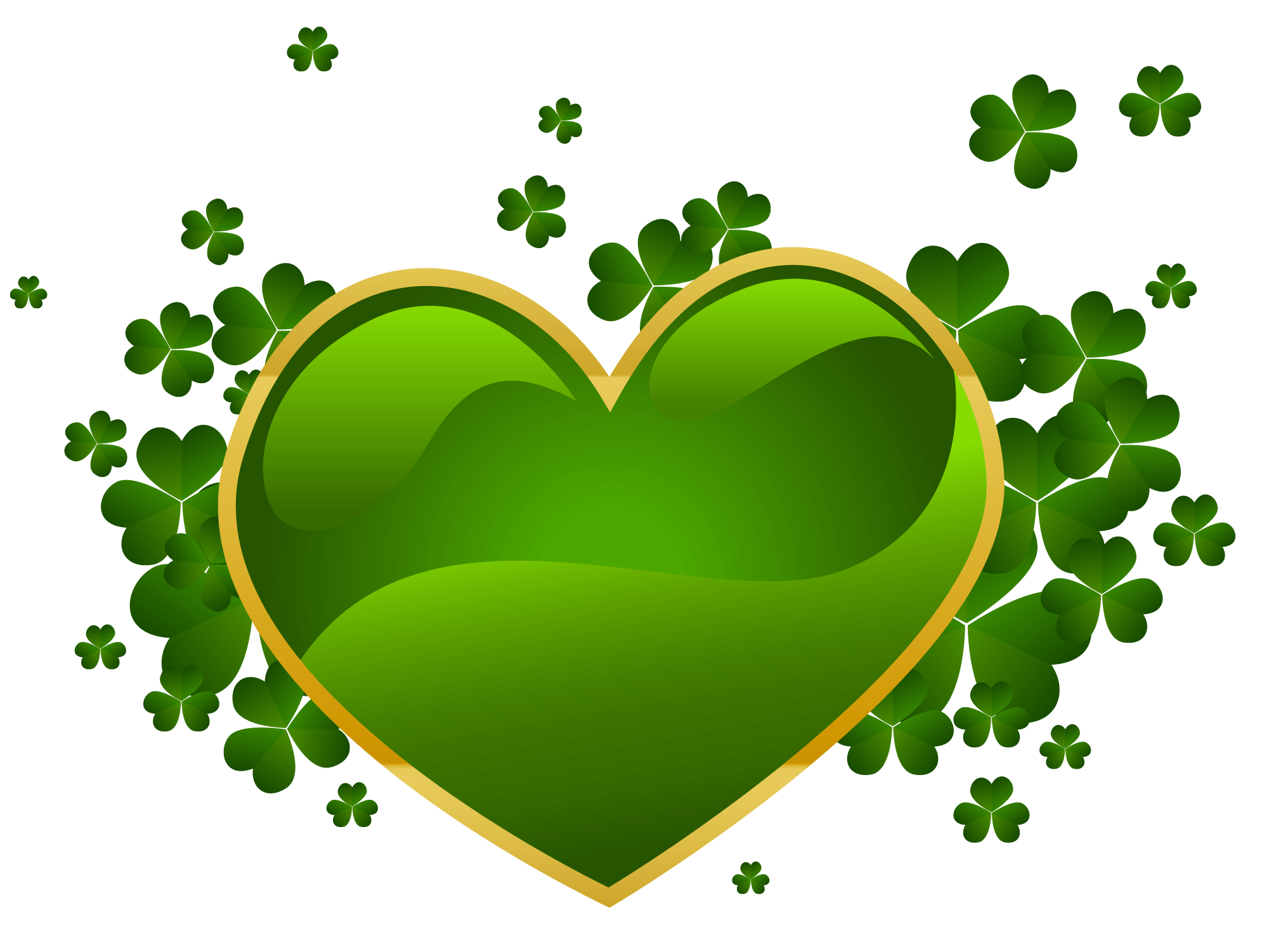 Happy St Patrick's Day Green Heart